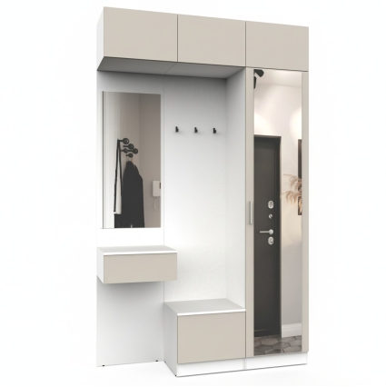 Набор мебели для прихожей "Марсель-206" МР 01-206 В2490 Ш1500 Г420 (ЛДСП Кашемир) Набор мебели для прихожей "Марсель-206" МР 01-206 В2490 Ш1500 Г420 (ЛДСП Кашемир)